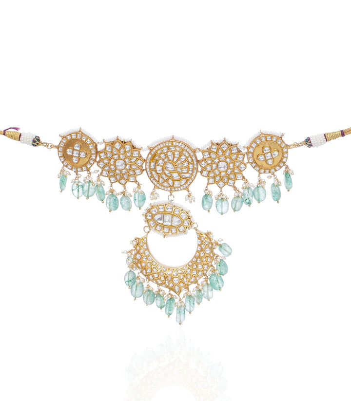 WRIDHI GREEN KUNDAN CHOKER