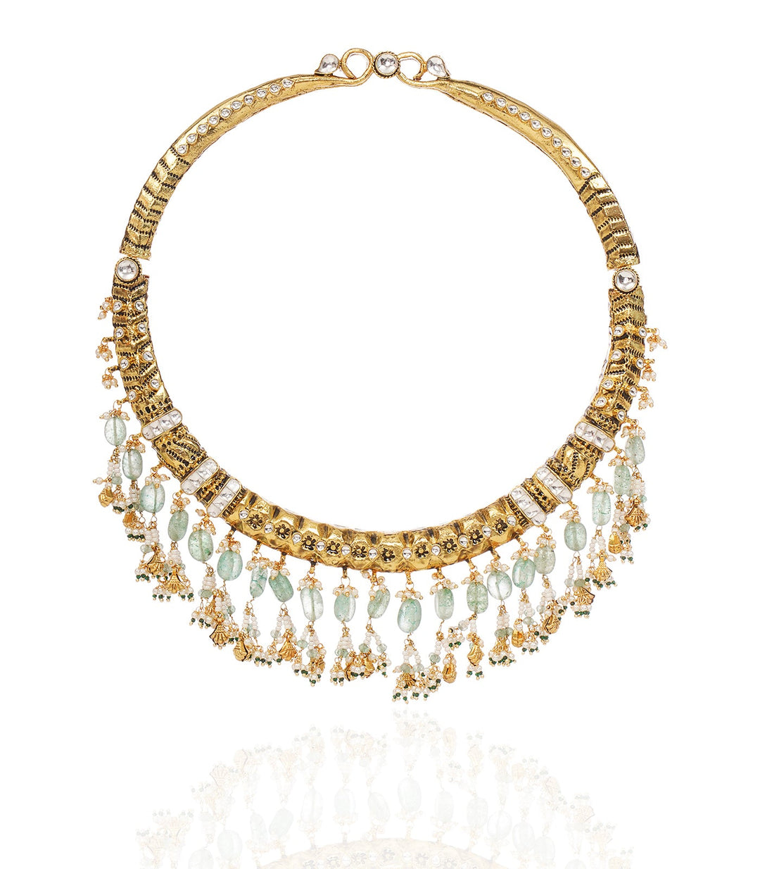 AGASTYA GREEN KUNDAN NECKLACE SET