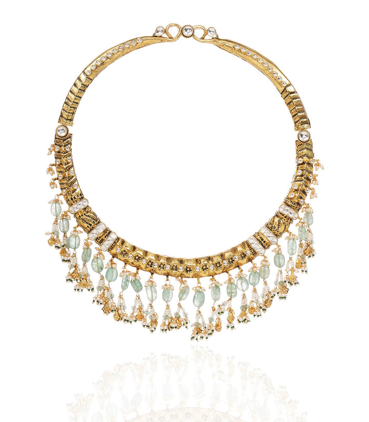 AGASTYA GREEN KUNDAN NECKLACE SET