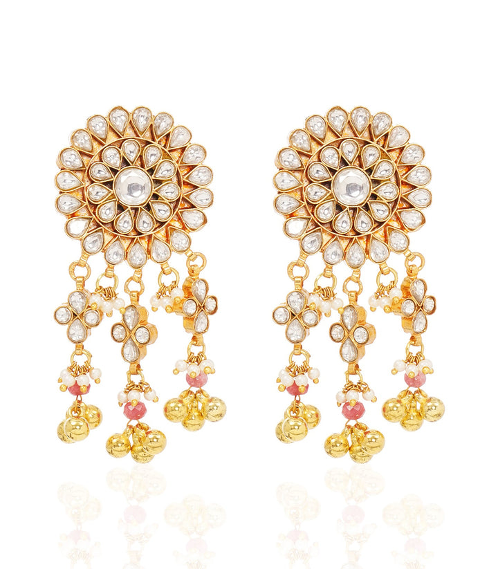 INDI WHITE KUNDAN STUD