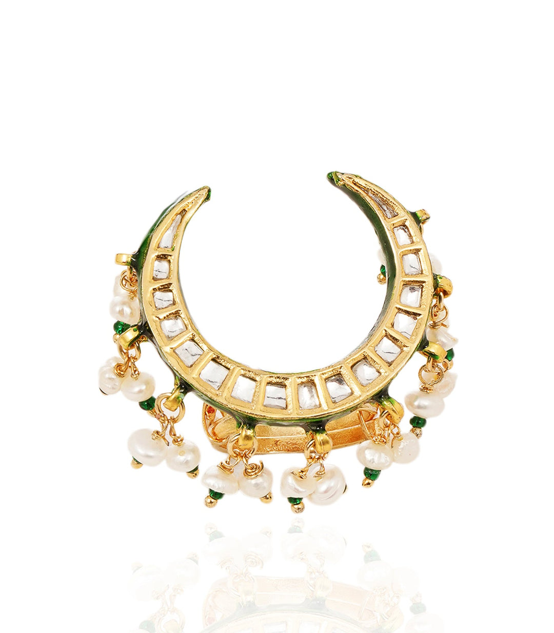 ANAIRA GREEN KUNDAN RING