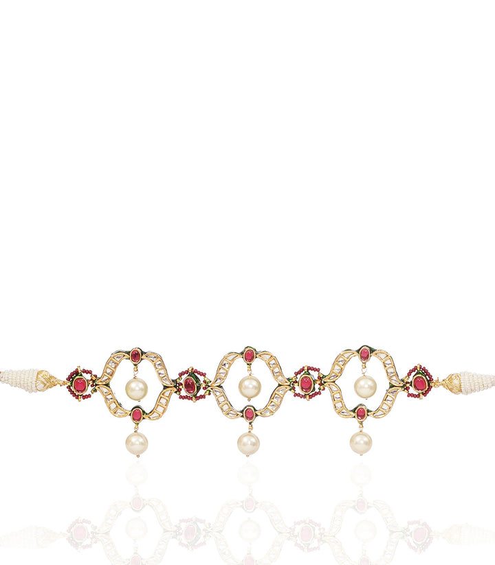 HAMSIKA RED KUNDAN CHOKER