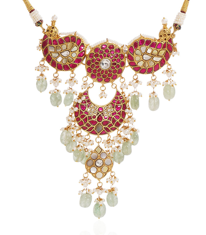 AMAYA RED & GREEN KUNDAN CHOKER