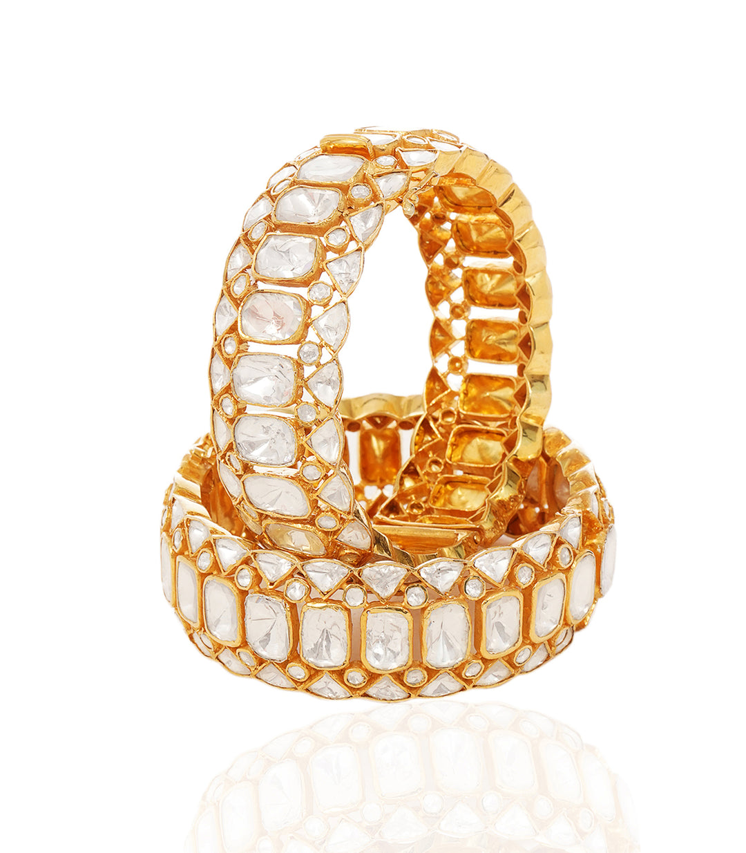 NINA GOLD PLATED MOISSANITE BANGLES