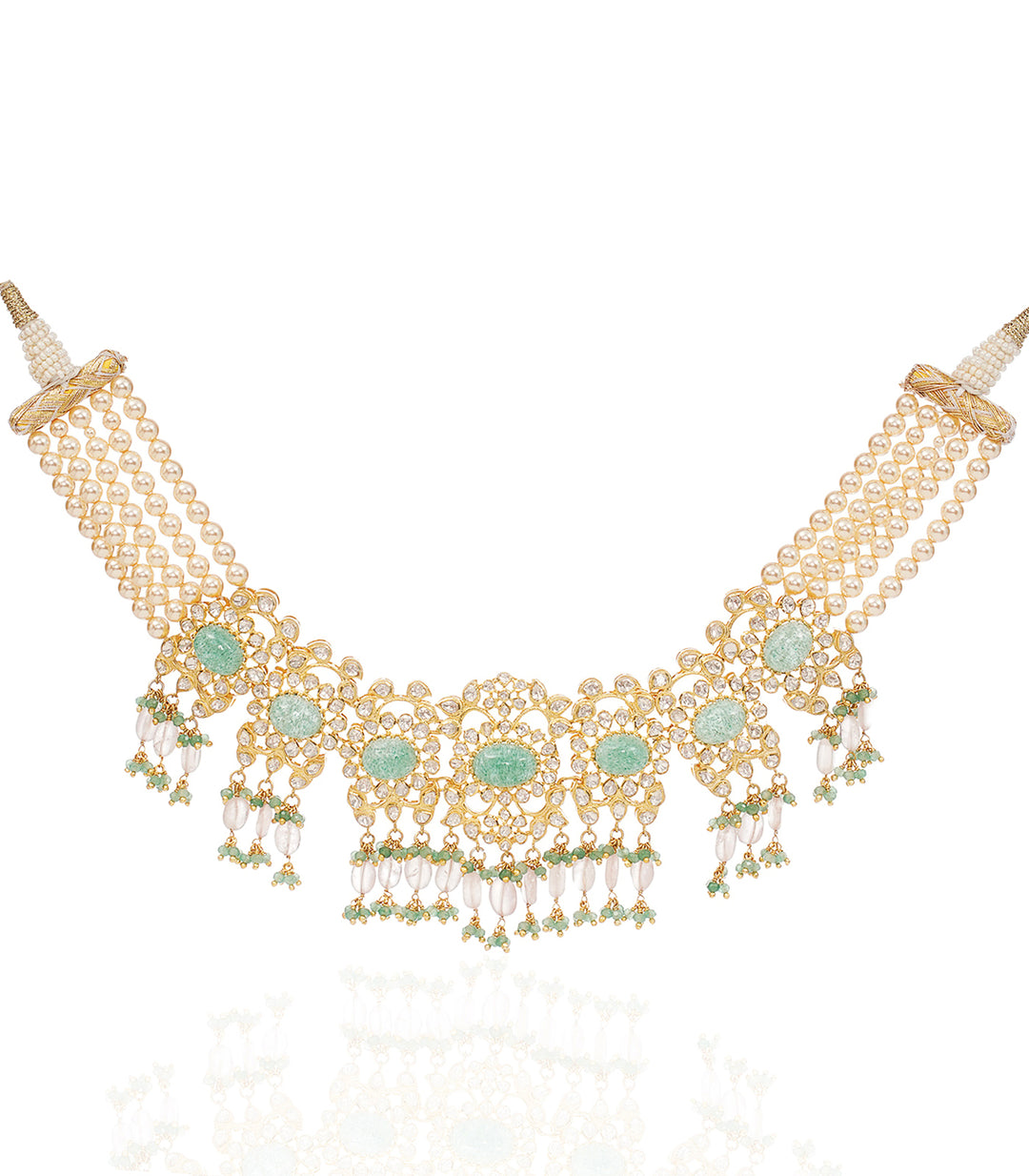 DANISTA GREEN MOISSANITE  NECKLACE SET