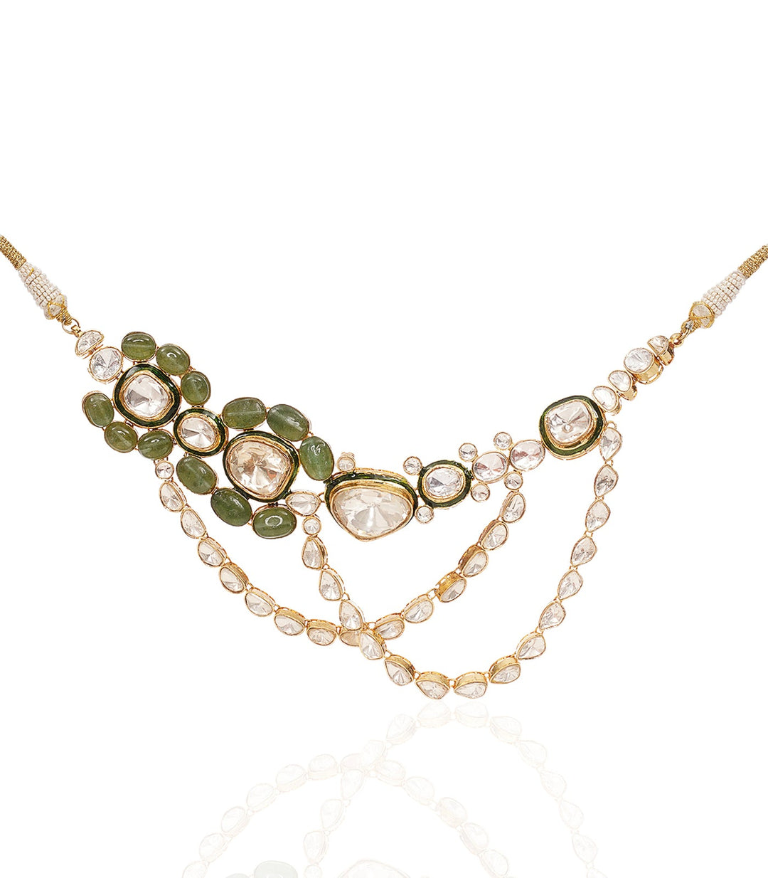NAYSA GREEN POLKI CHOKER