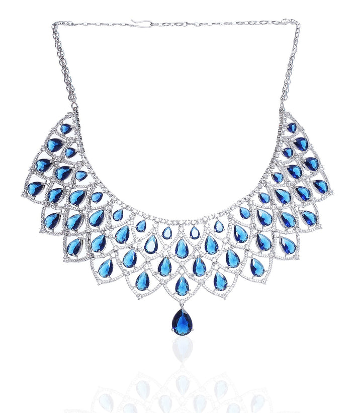 MAHI BLUE ZIRCON NECKLACE SET