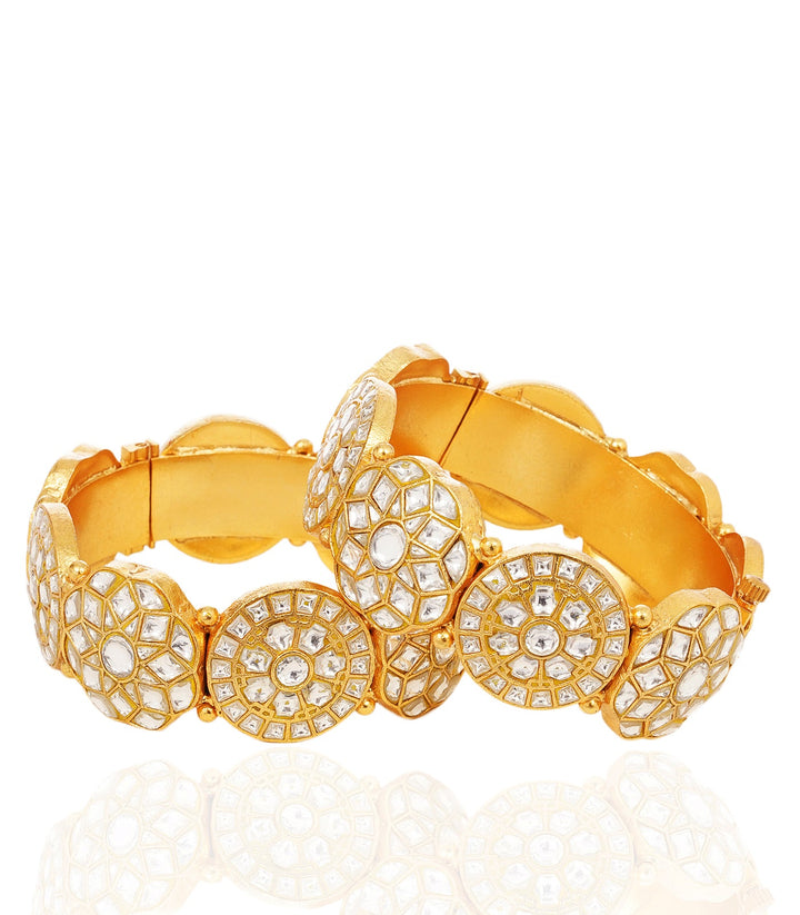 SAISHA GOLD KUNDAN BANGLES