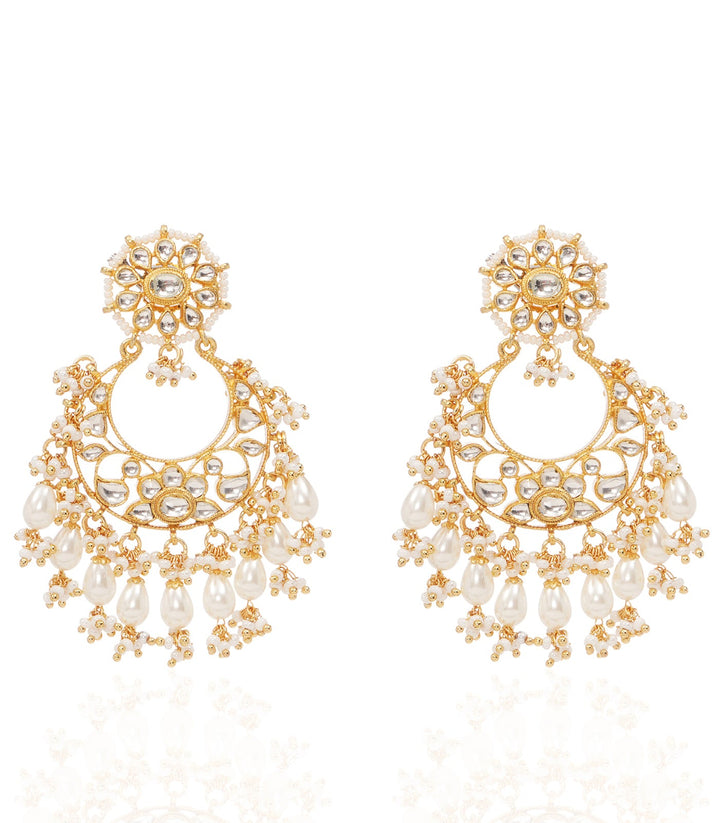 KERANI WHITE KUNDAN CHANDBALI