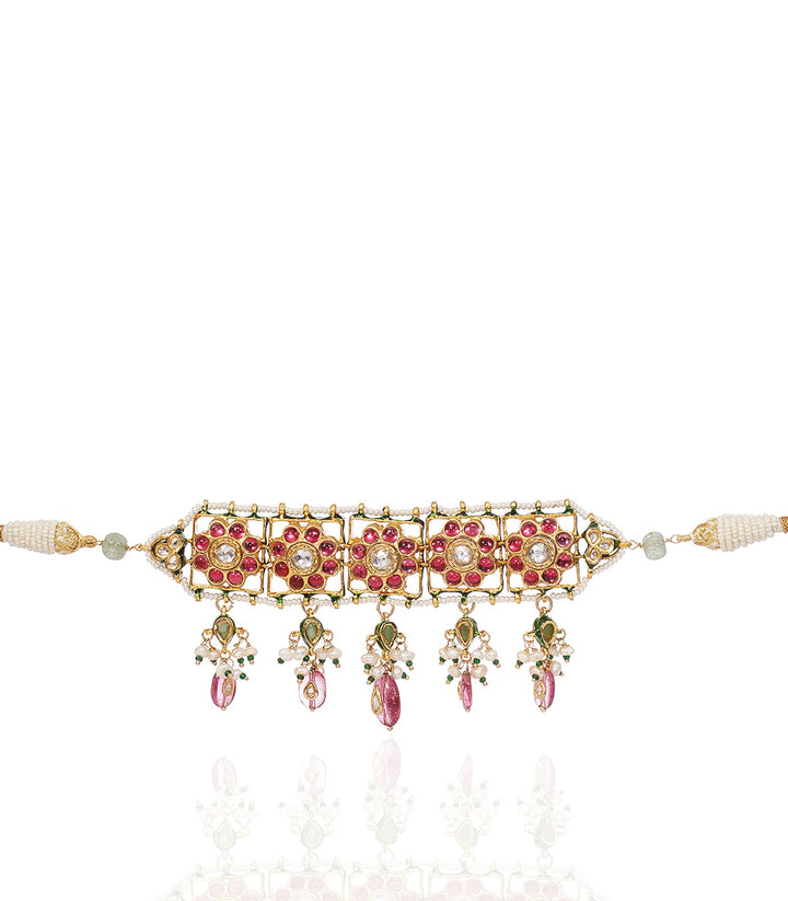 DEVISHA RED KUNDAN CHOKER