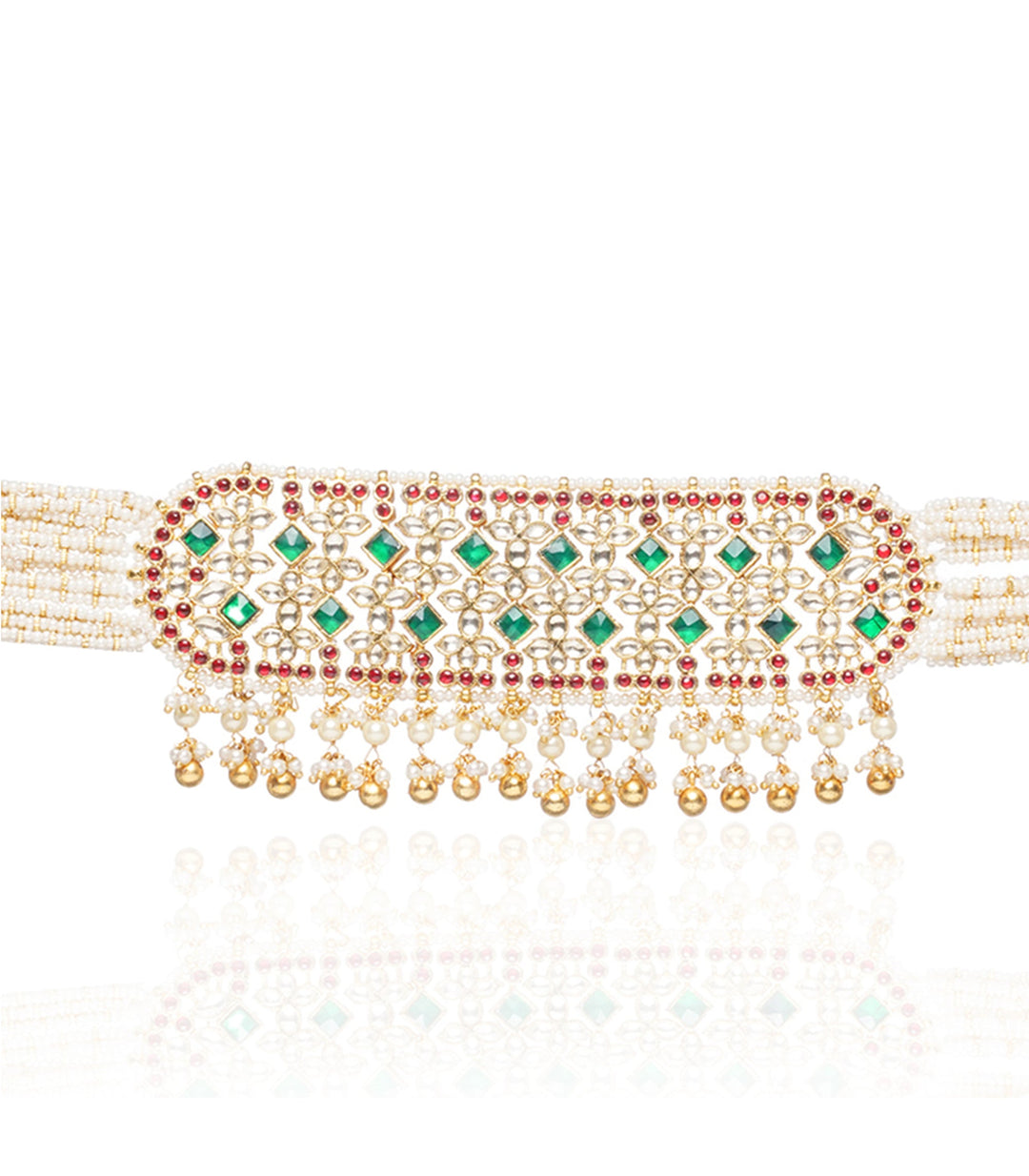 Ananta Red & Green Choker Set