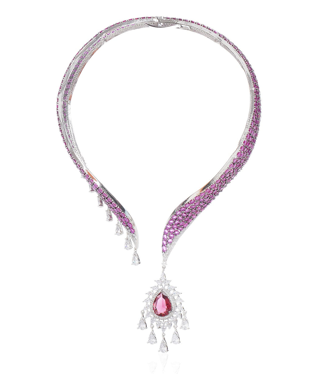 ZOE PURPLE ZIRCON NECKLACE SET