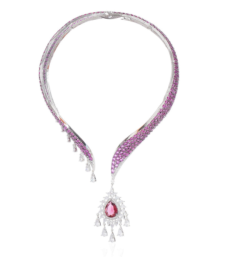 ZOE PURPLE ZIRCON NECKLACE SET