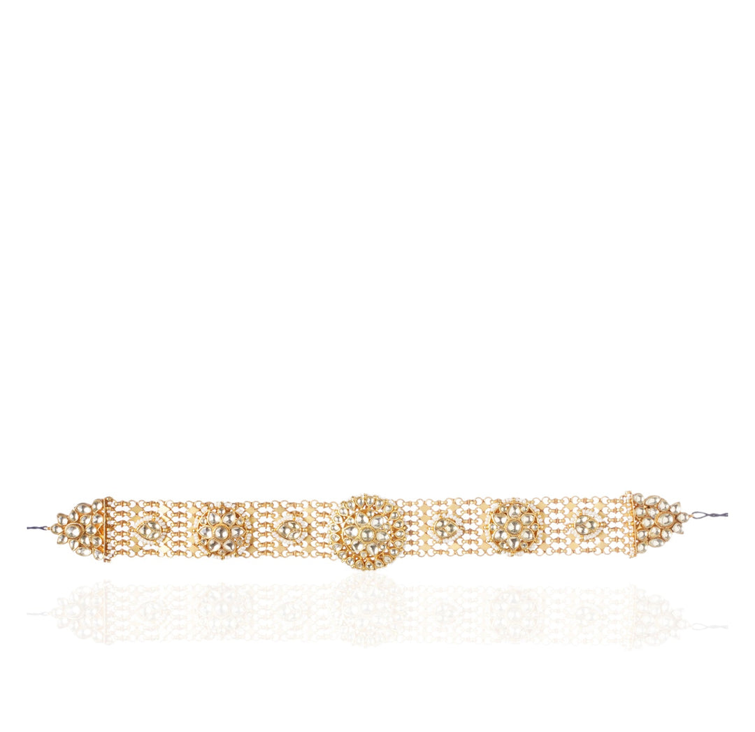 Kanika White & Gold Kundan Choker