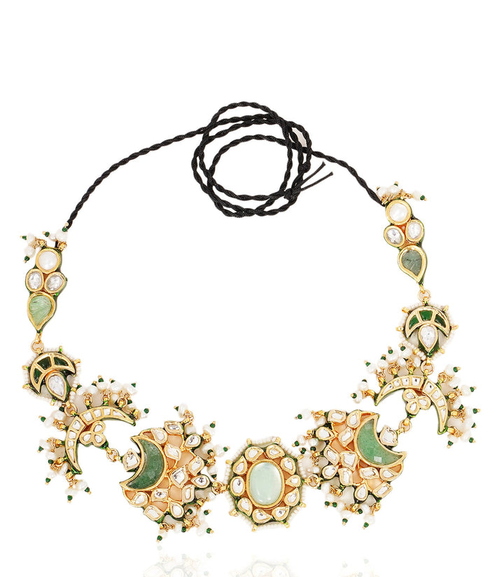 MAIYA GREEN KUNDAN SHEESH PECH