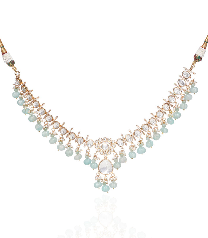 Menka Mint Polki Necklace Set