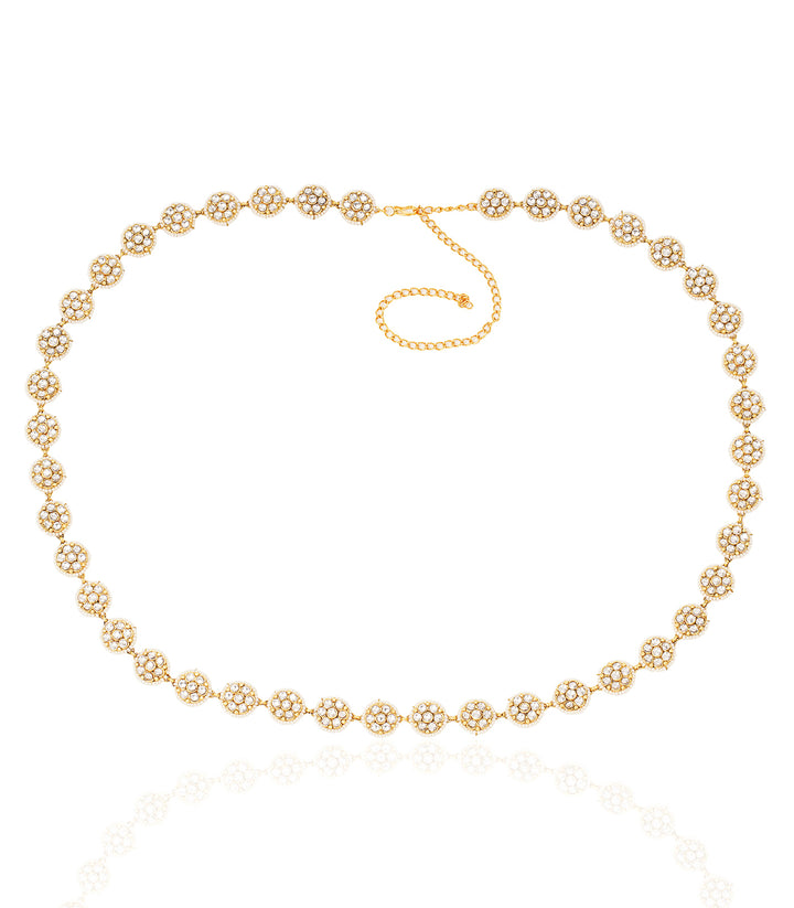 SAINA WHITE KUNDAN WAIST BELT