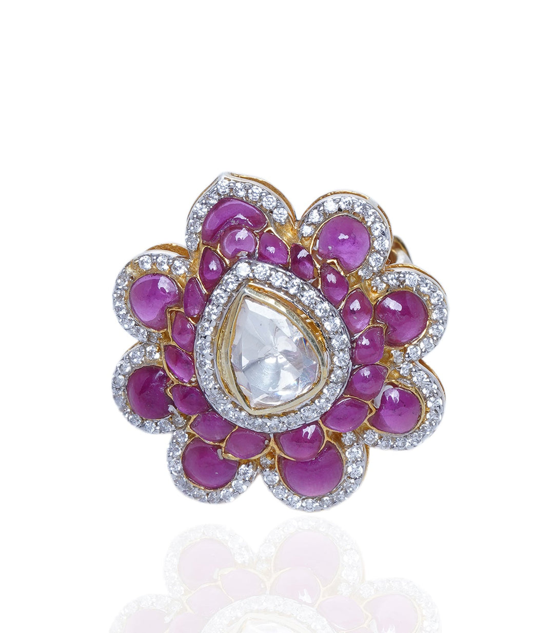 Ishee Ruby Moissanite Ring