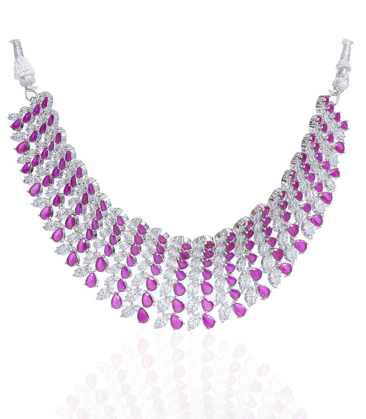 RHEA RUBY ZIRCON NECKLACE SET