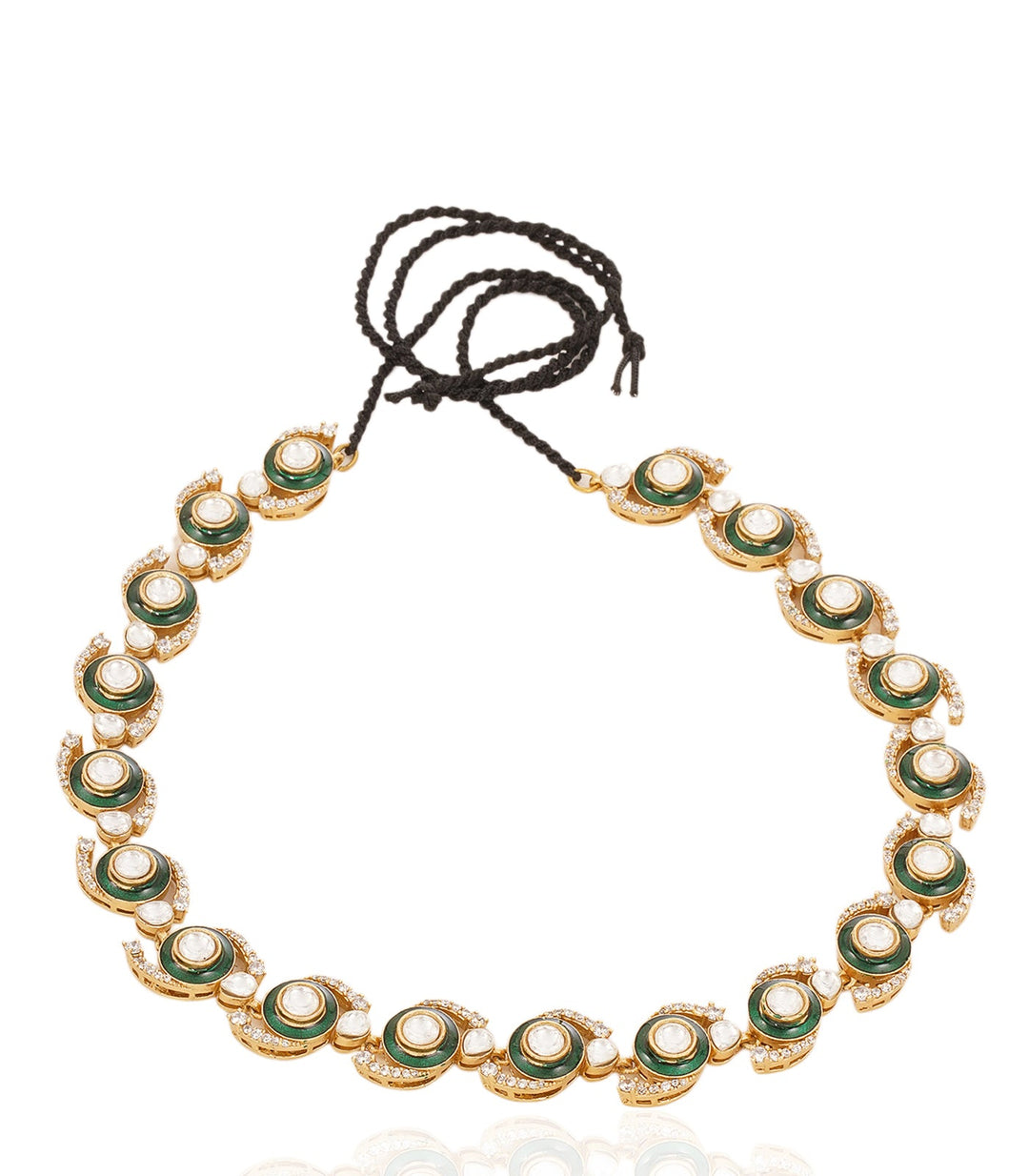 DHRUVI GREEN POLKI CHOKER