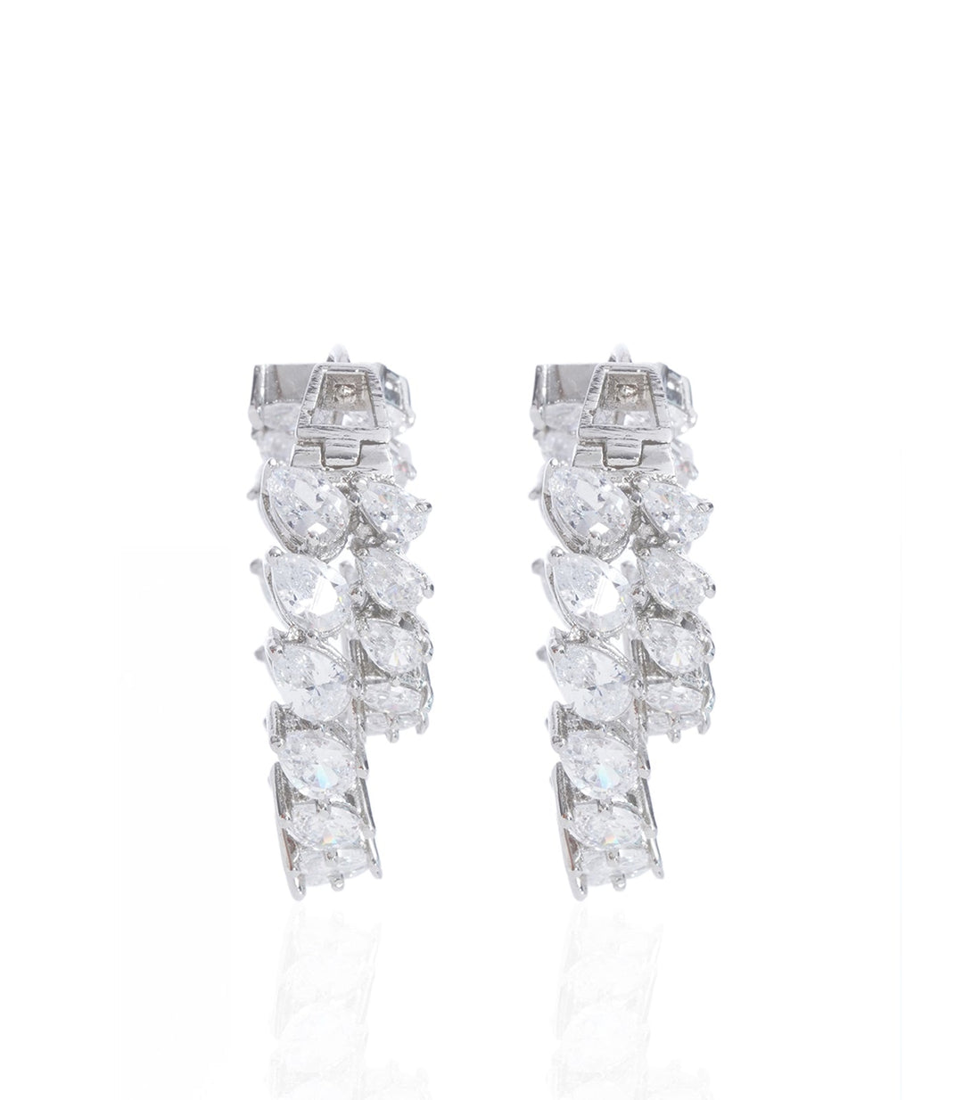 KIARA SILVER FINISH ZIRCON STUD