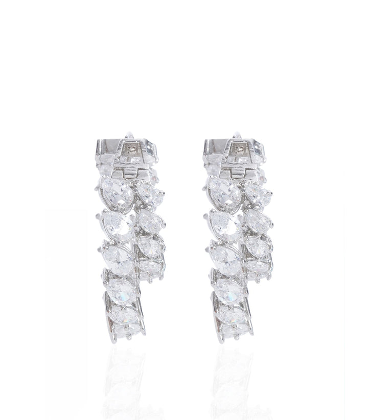 KIARA SILVER FINISH ZIRCON STUD