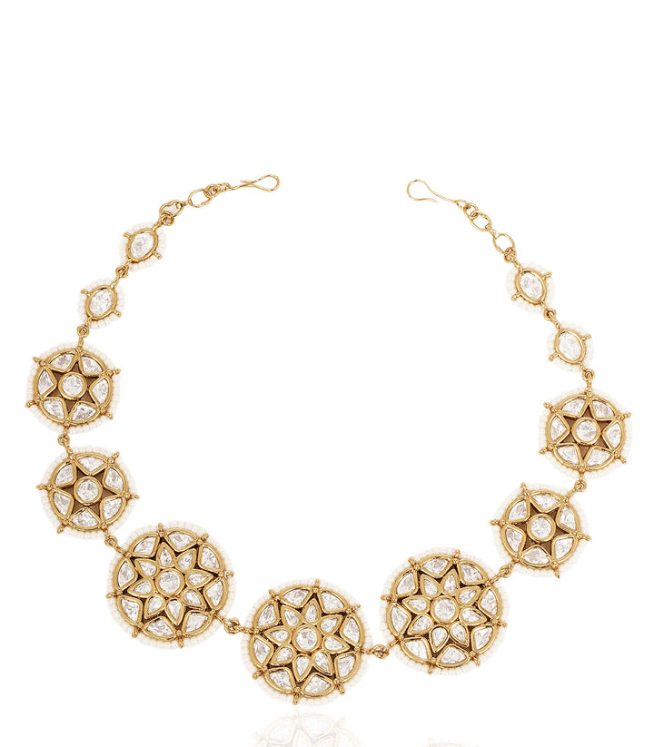 TVESHA WHITE KUNDAN SHEESH PECH