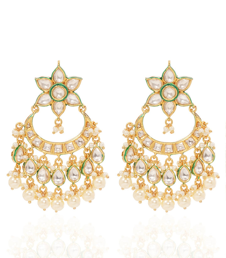 TALIKA GREEN KUNDAN CHANDBALI