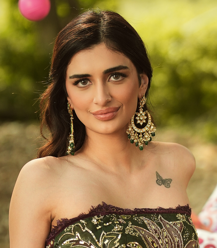 KOMAL GREEN KUNDAN CHANDBALI