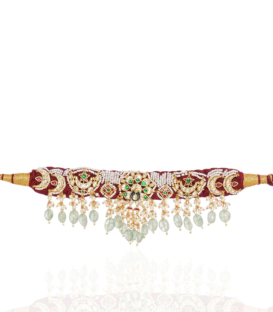 MIHIKA RED & GREEN KUNDAN CHOKER