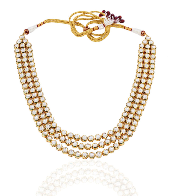 UPADHRITI GOLD PLATED KUNDAN LONG NECKLACE