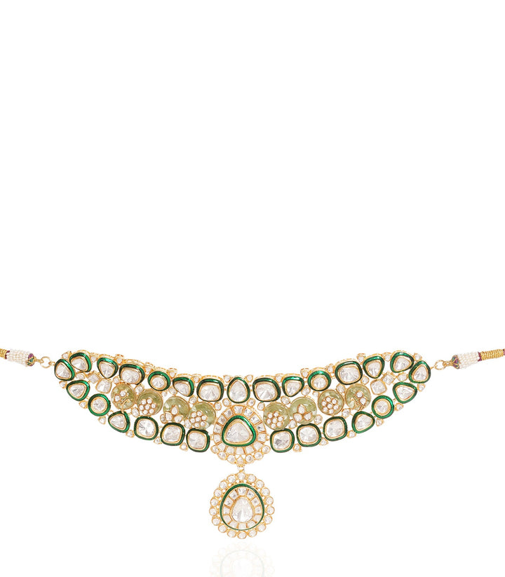 IRA GREEN POLKI NECKLACE SET