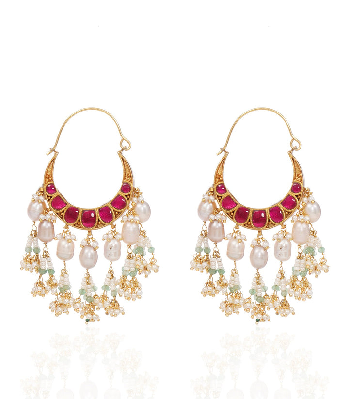 KAUSHINI TURQUOISE REVERSIBLE CHANDBALI