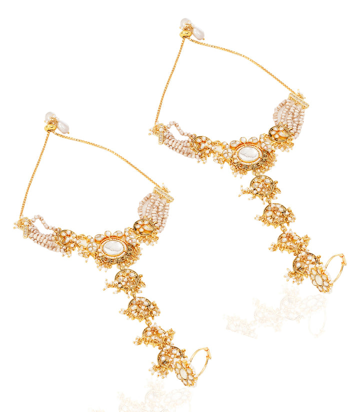 MENKA WHITE KUNDAN HATHPHOOLS
