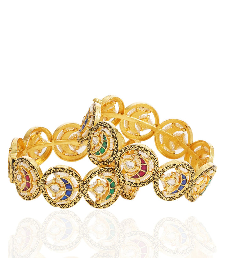 NEHA WHITE KUNDAN BANGLES