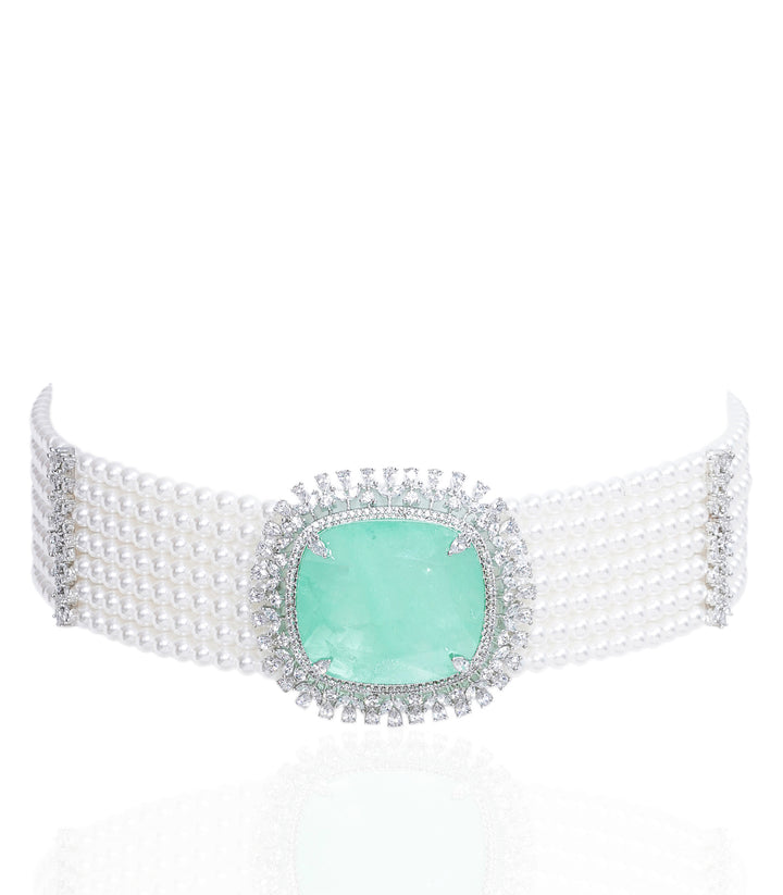 AIMEE MINT ZIRCON CHOKER