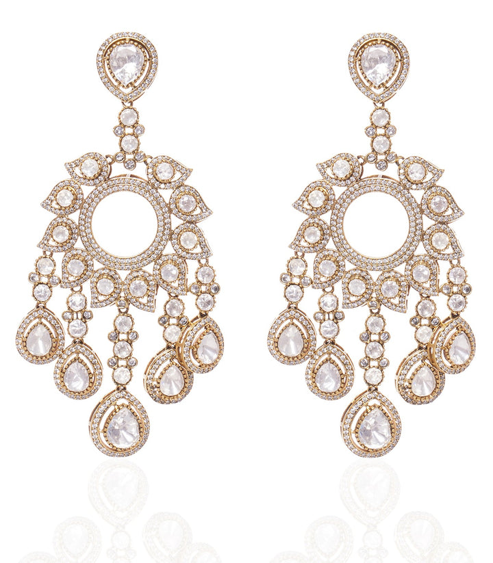 TAJINA ANTIQUE FINISH POLKI CHANDBALI