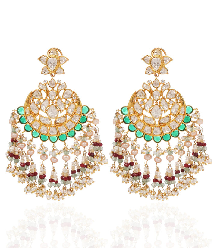 KANISHKA GREEN MOISSANITE CHANDBALI