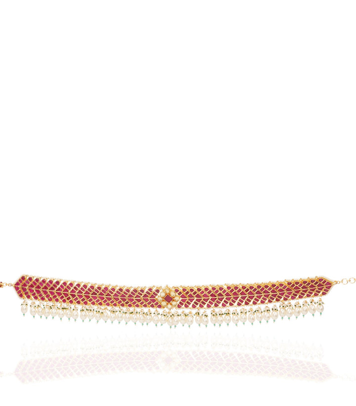 UNNATI RED KUNDAN CHOKER