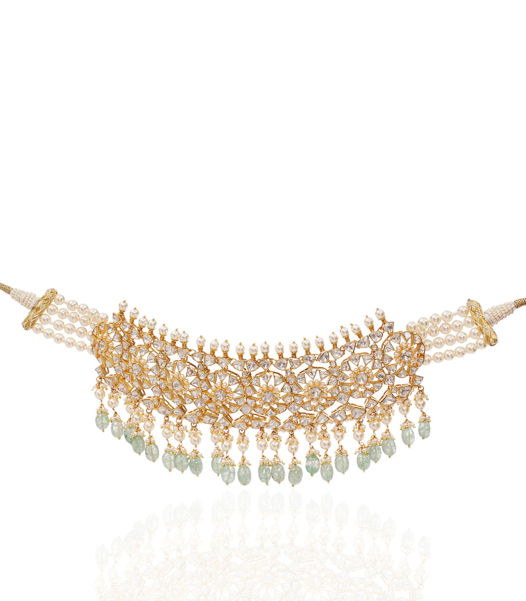 AVIKA GREEN MOISSANITE  NECKLACE SET
