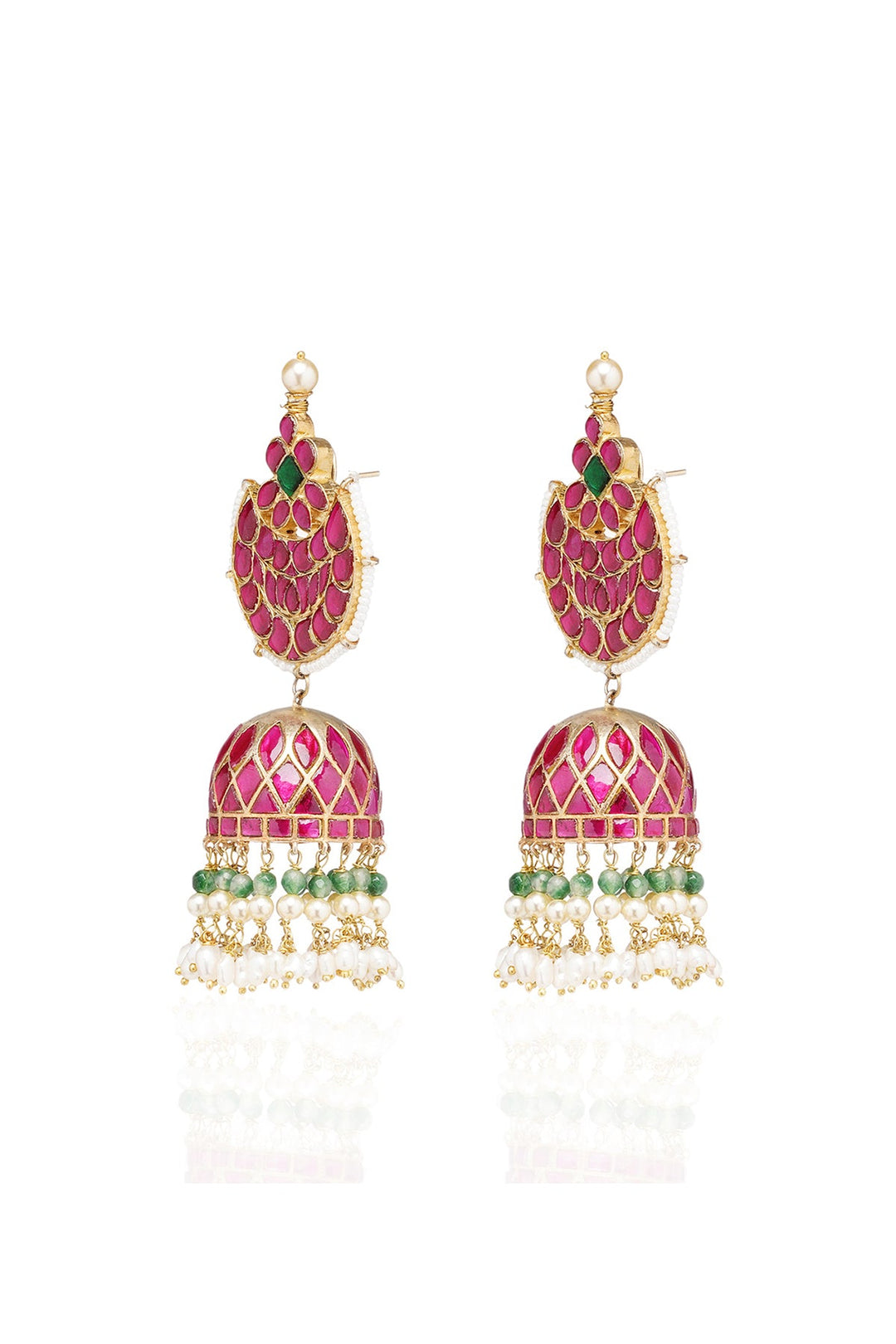 Mandana Red & Green Jhumka