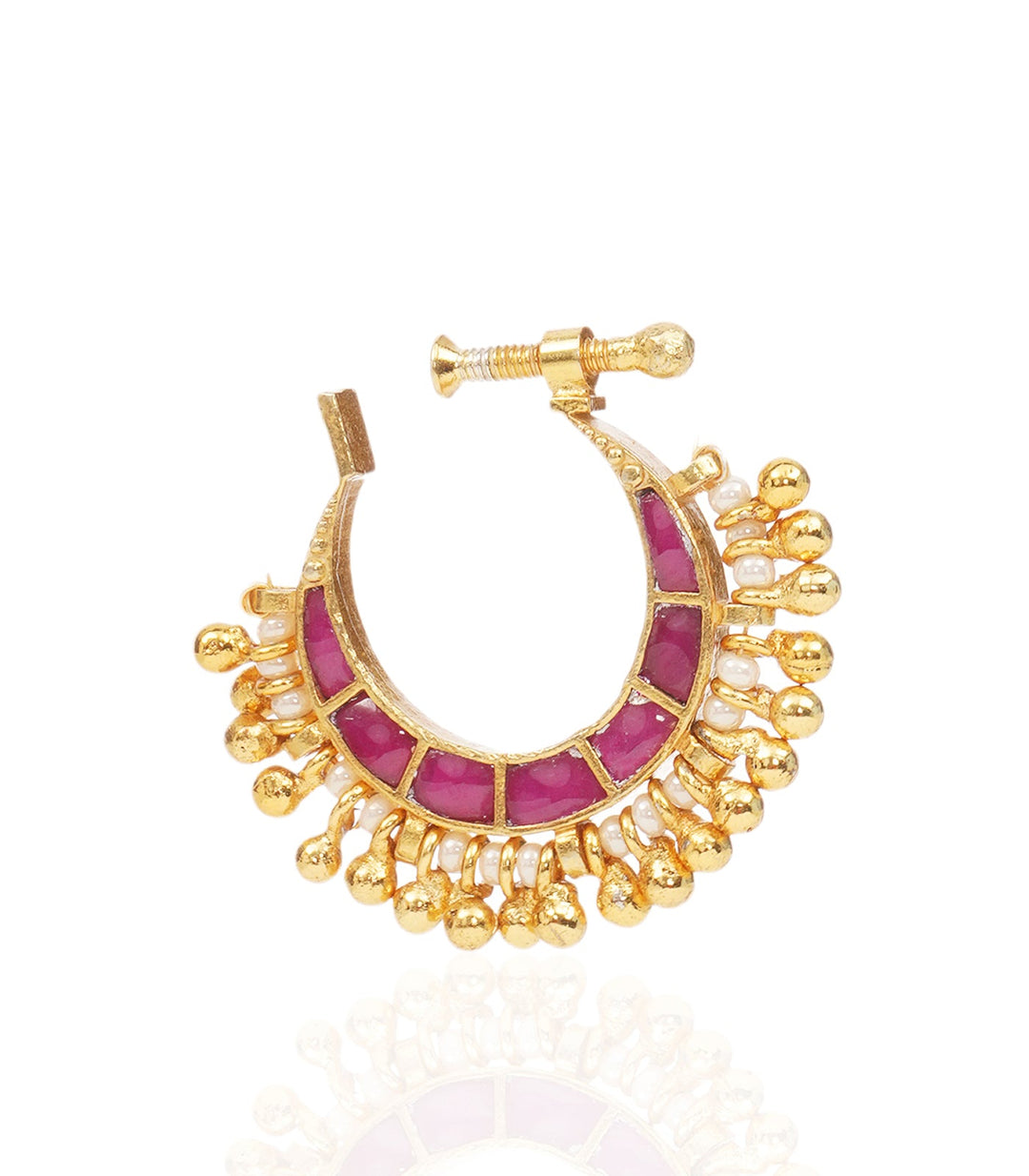 NIMA WHITE KUNDAN NOSE RING