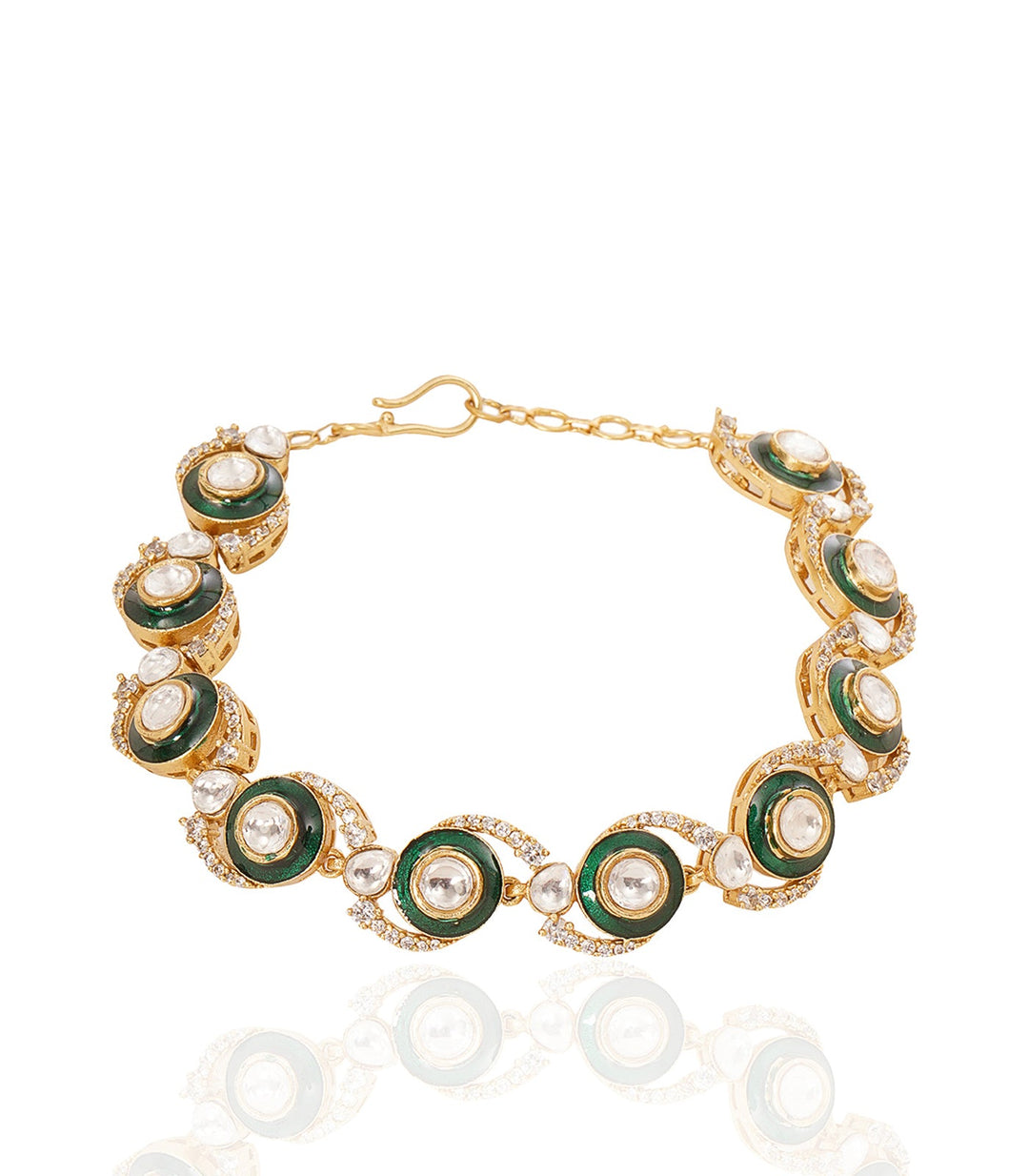 GARIMA GREEN POLKI BRACELET