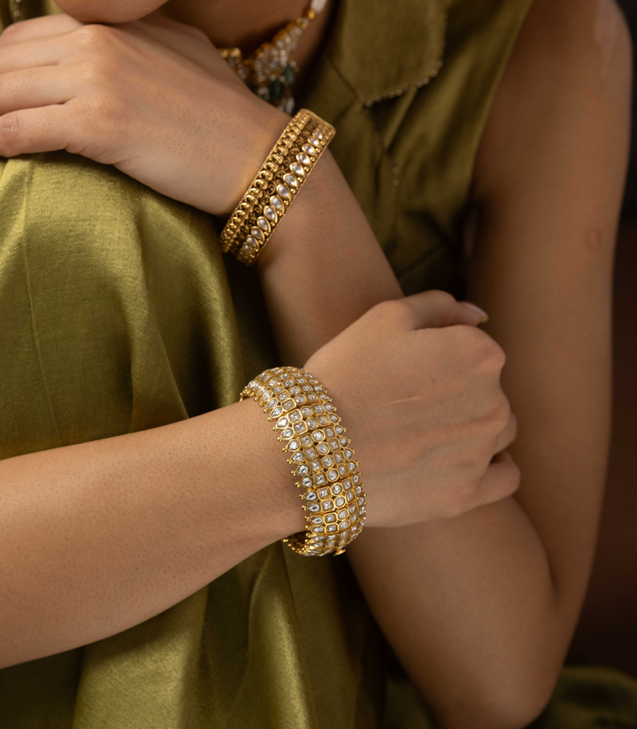 CHANDNI GOLD PLATED KUNDAN BANGLES