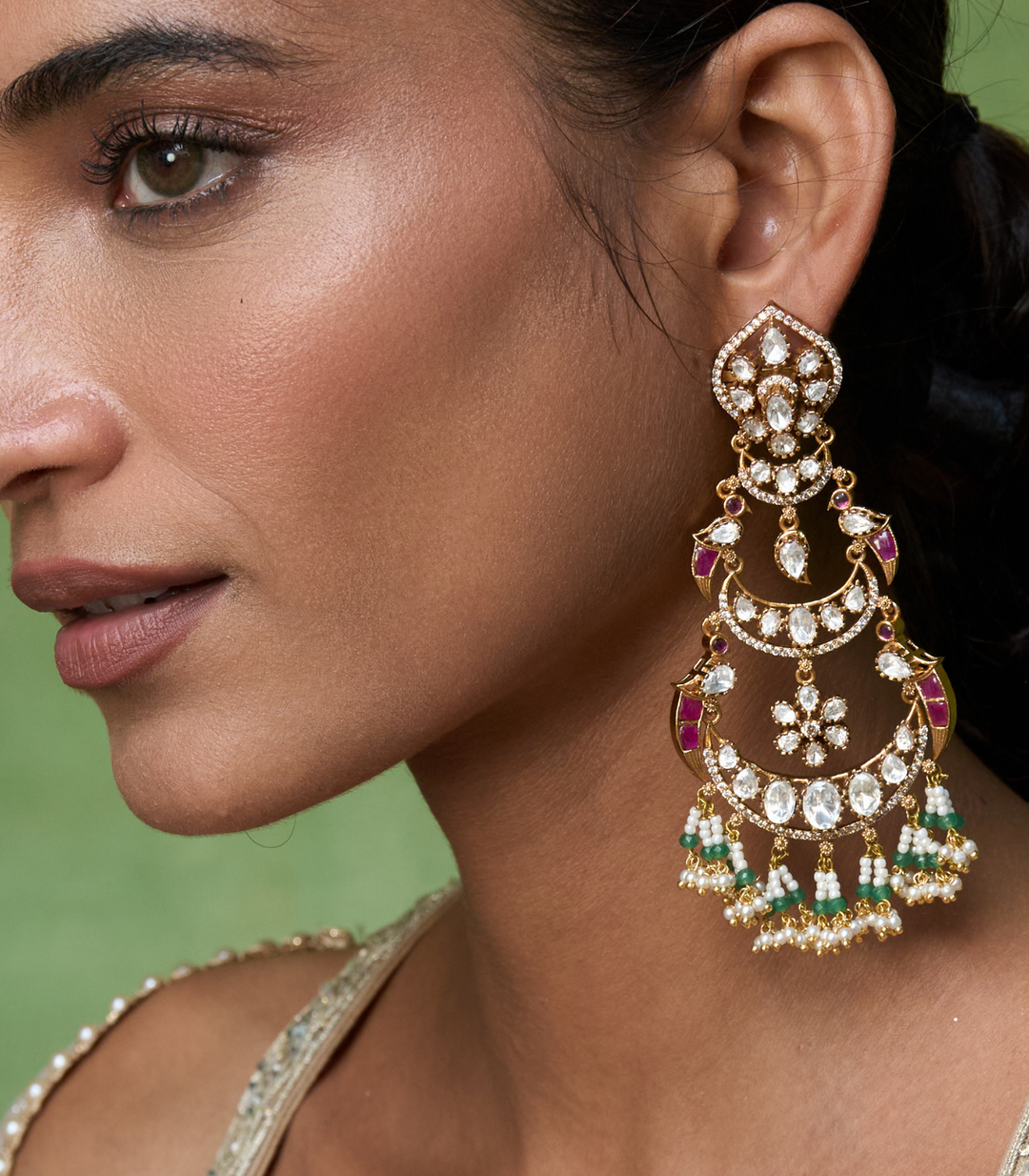 KIARA GOLD PLATED POLKI CHANDBALI