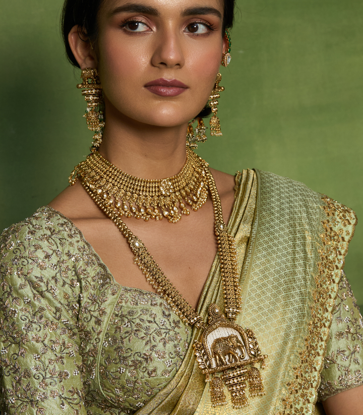 ESHA WHITE GOLD PLATED LONG NECKLACE