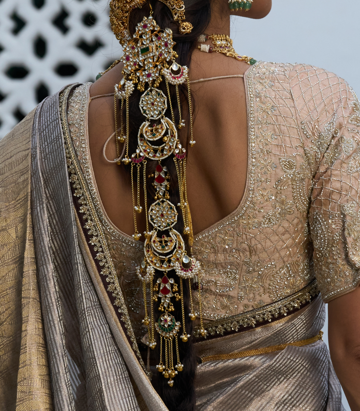 ADITRI KUNDAN RED & GREEN CHOTI