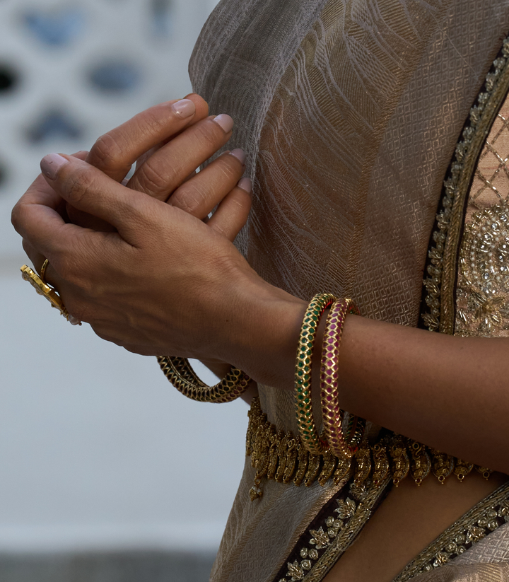 BHAVANA GREEN JADAU BANGLES