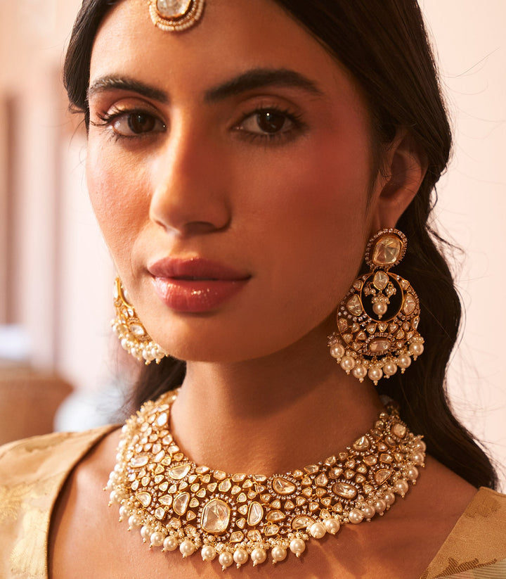 TANVI WHITE MOISSANITE NECKLACE SET