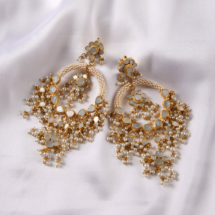 SADHVI MOTHER OF  PEARL EARRING